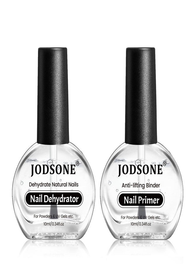 JODSONE 2Pcs 10ml Nail Dehydrate and Nail Primer Kit for U V Gel Nails Polish Professional Salons Set Superior Bonding DIY Art Design Long Lasting Gift - Image 1